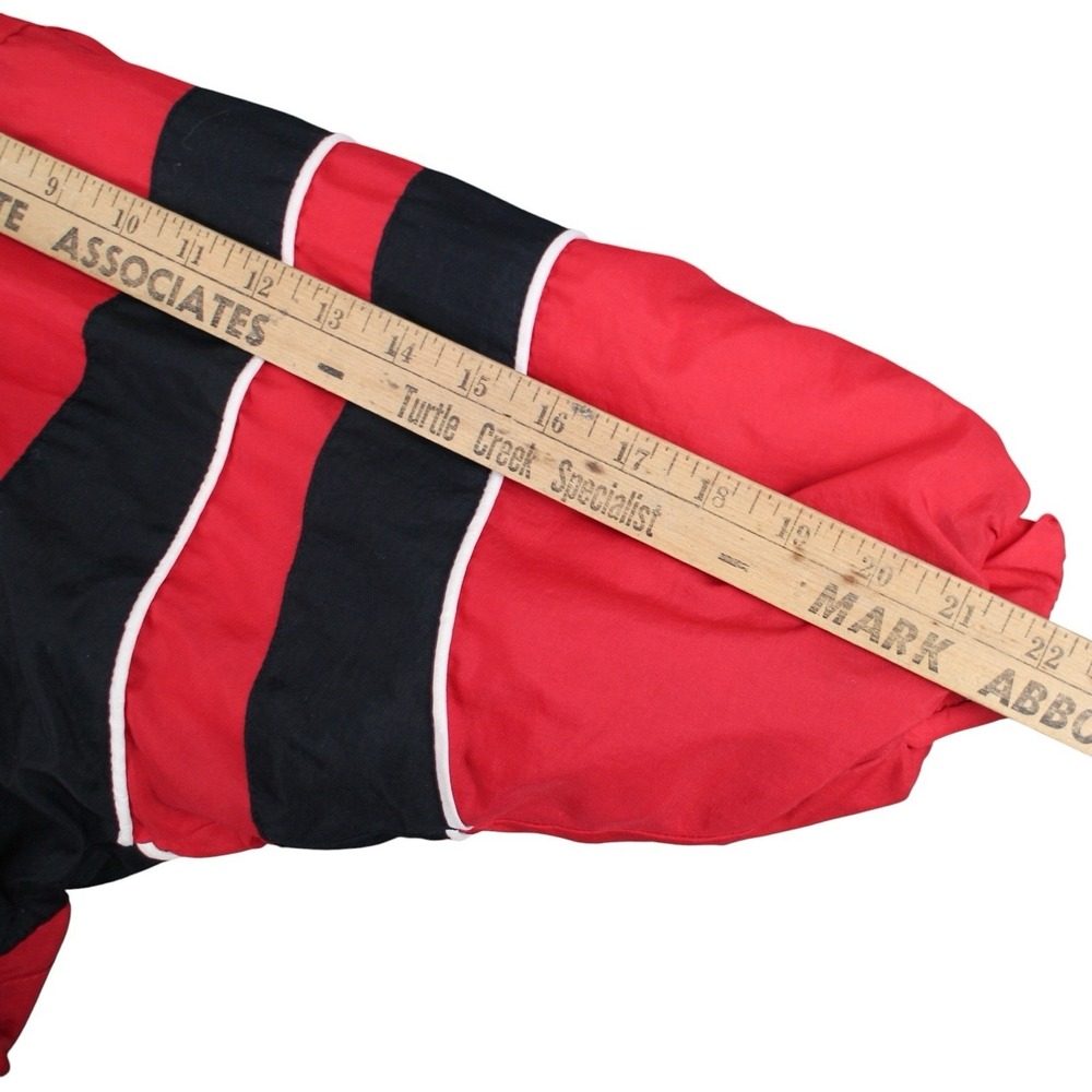Vintage Nebraska Huskers Hooded Pullover Puffer Jacket Red Black Youth Small - Picture 5 of 6